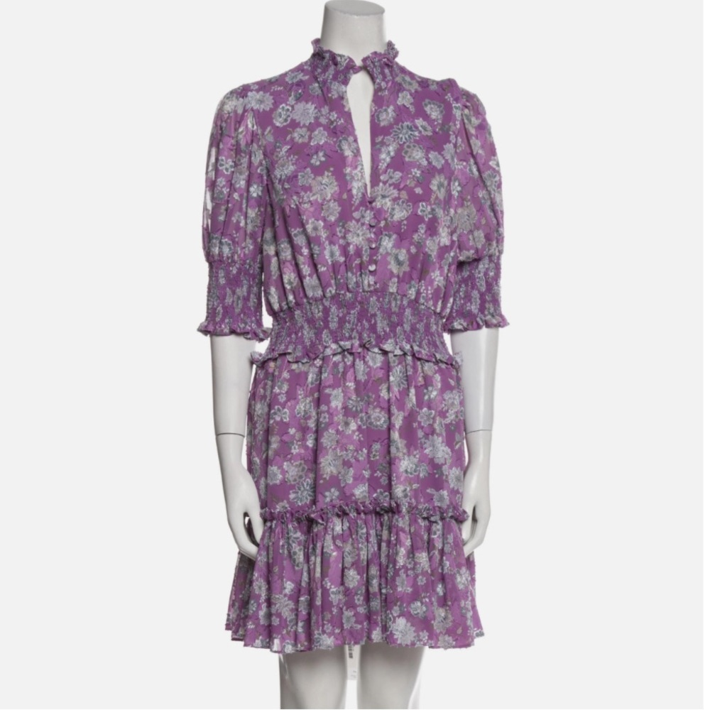Alexis Dress Purple Floral Mini Dress